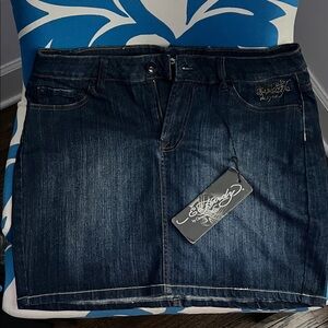 Ed Hardy Midnight Blue Mini Skirt